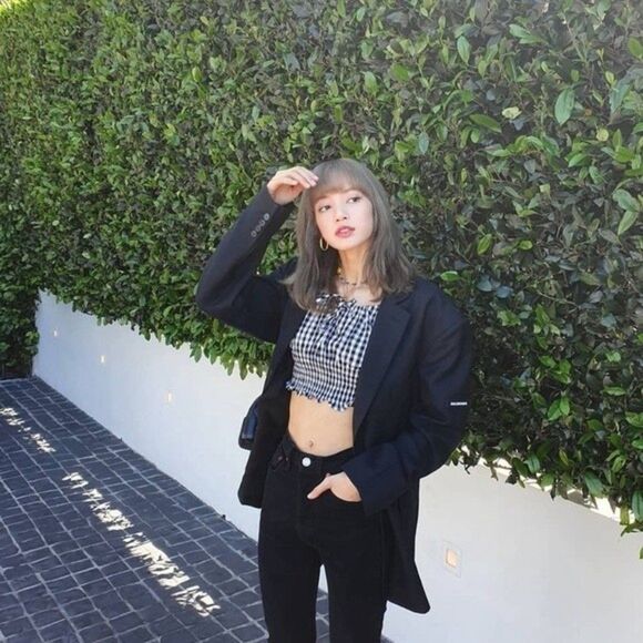 Bershka Gingham Cropped Top Black - Picture 14 of 15